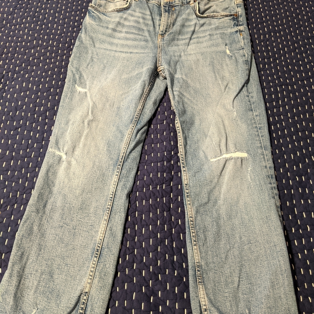 Zara Premium Bootcut Cropped Vintage Jeans